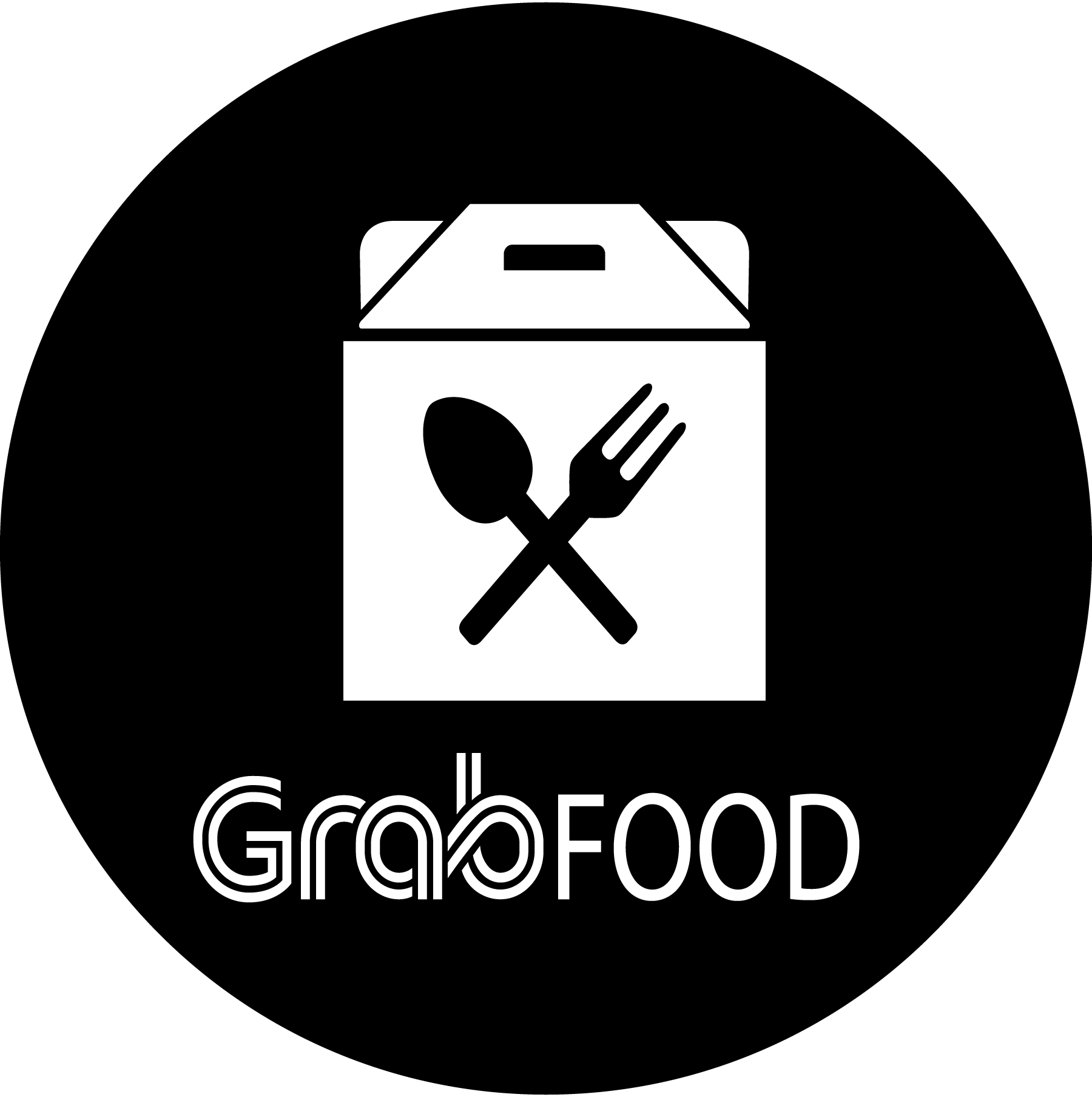 grab-food-Black-and-White-logo-png